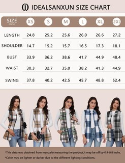 Foto 7 | Foto 7 | Chaleco Idealsanxun De Lana A Cuadros Para Mujer Color Gris Talla Xxl - Venta Internacional.
