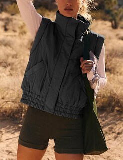 Foto 2 | Foto 2 | Chaleco Acolchado Skikyan Para Mujer Acolchado Con Botones Negro Talla L - Venta Internacional.