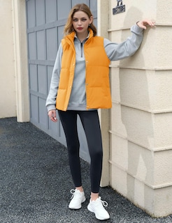 Foto 6 | Foto 6 | Chaleco Acolchado Yucolen Amarillo Para Mujer Otoño-invierno 2024 - Venta Internacional.