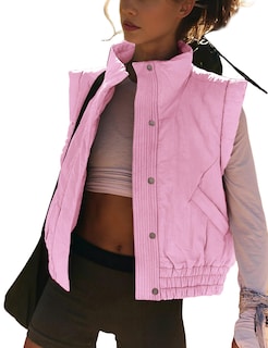 Foto 1 | Foto 1 | Chaleco Acolchado Lviefent Ligero Corto Para Mujer Rosa Talla L - Venta Internacional.