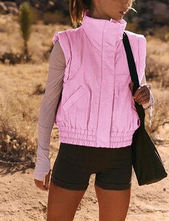 Foto 3 | Foto 3 | Chaleco Acolchado Athlisan Para Mujer Cuello Alto Corto Rosa - Venta Internacional.
