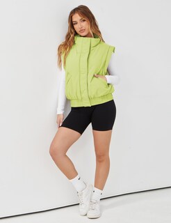 Foto 6 | Foto 6 | Chaleco Acolchado Lviefent Cropped Lightweight Para Mujer Color Verde Brillante - Venta Internacional.