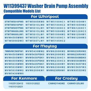 Foto 6 | Foto 6 | Conjunto De Bomba De Drenaje De Lavadora Whirlpool W11399437 W11259498 - Venta Internacional.