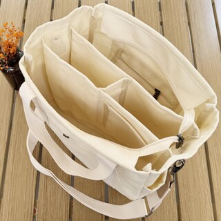 Foto 5 | Foto 5 | Bolso De Lona Viwime Para Mujer Blanco Con Bolsillos - Venta Internacional.