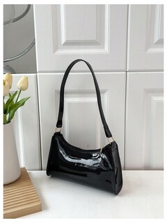 Foto 4 | Foto 4 | Bolso Qwinee De Charol Artificial Para Mujer Color Negro - Venta Internacional.