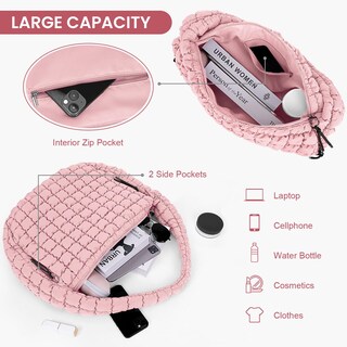 Foto 4 | Foto 4 | Bolso De Mano Juoxeepy Acolchado Grande Acolchado De Nailon Con Hombros - Venta Internacional.