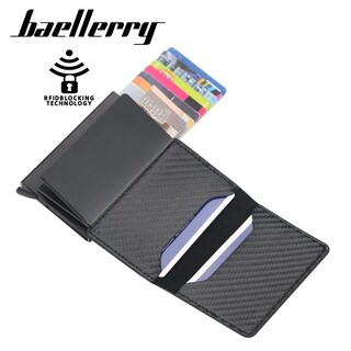 Foto 4 | Foto 4 | Tarjetero Minimalista De Piel Sintética Negra - Venta Internacional.