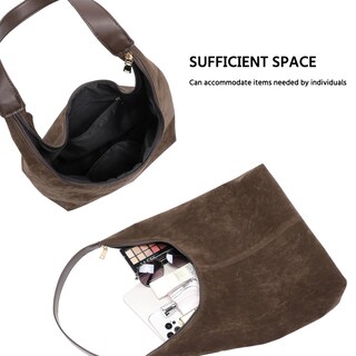 Foto 2 | Foto 2 | Bolso De Gamuza Moulyan Para Mujer Tote Hobo Shoulder Brown - Venta Internacional.