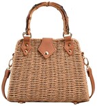 Bolso De Playa De Paja Bagkeak Summer 2024 Con Asa Superior Para Mujer - Venta Internacional.