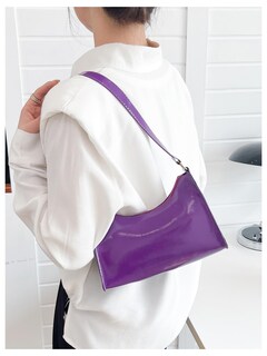 Foto 3 | Foto 3 | Bolso Qwinee De Charol Artificial Morado Para Mujer - Venta Internacional.