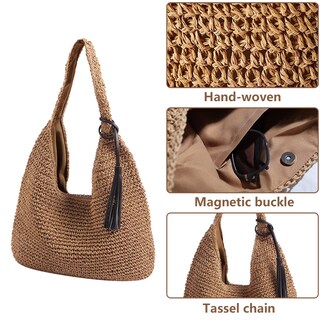 Foto 3 | Foto 3 | Bolsa De Paja Aktudy De Gran Capacidad Para Verano Y Playa Para Mujer - Venta Internacional.