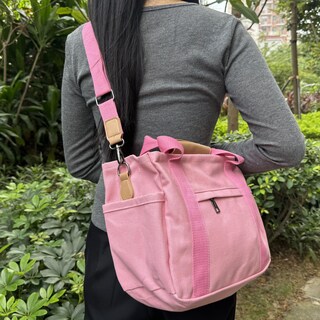 Foto 2 | Foto 2 | Bolso De Lona Viwime Para Mujer Con Bolsillos  Color Rosa - Venta Internacional.