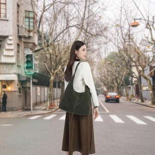 Foto 6 | Foto 6 | Bolso De Gamuza Moulyan Para Mujer Tote Hobo Shoulder Brown - Venta Internacional.