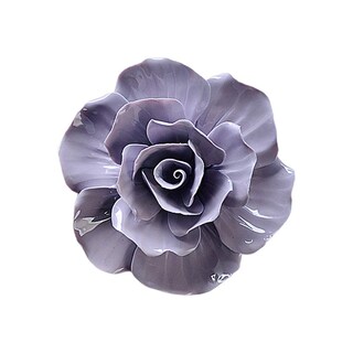 Foto 1 | Foto 1 | Escultura De Rosa De Cerámica Para Colgar En La Pared  Heally  Púrpura  14 Cm - Venta Internacional.