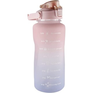 Foto 1 | Foto 1 | Botella De Agua Motivacional De 2 Litros De Capacidad Sin Bpa Azul Y Naranja - Venta Internacional.