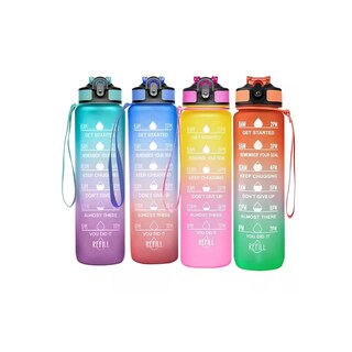 Foto 1 | Foto 1 | Botella De Agua Motivacional De 900 Ml Sin Bpa Con Marcadores De Tiempo - Venta Internacional.