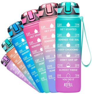Foto 2 | Foto 2 | Botella De Agua Motivacional De 900 Ml Sin Bpa Con Marcadores De Tiempo - Venta Internacional.