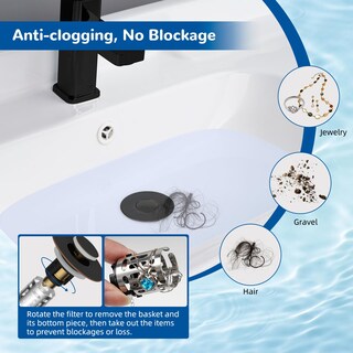 Foto 2 | Foto 2 | Colador De Desagüe Para Lavabo De Baño Hibbent 3 En 1 Paquete De 2 - Venta Internacional.
