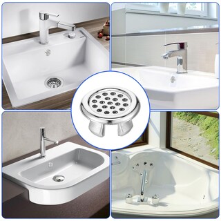 Foto 7 | Foto 7 | Anillo Aozuo Para Baño Con Forma De Rebosadero Para Lavabo (8 Unidades) Color Plateado - Venta Internacional.
