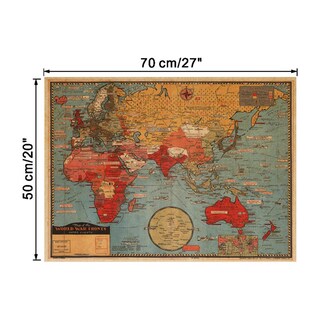 Foto 5 | Foto 5 | Adhesivo De Pared De Pvc Extraíble Con Mapa Del Mundo Retro Multicolor - Venta Internacional.