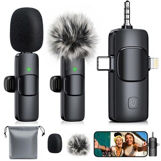 Foto 1 | Foto 1 | Mini Micrófono Meneresas 3 En 1 Inalámbrico Lavalier Para Iphone - Venta Internacional.
