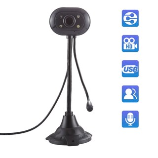 Foto 5 | Foto 5 | Cámara Web De 5 Megapíxeles Usb 2.0 Sin Controlador Con Micrófono Y 4 Luces Led - Venta Internacional.