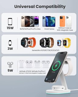 Foto 2 | Foto 2 | Cargador Inalámbrico Y Estación De Carga Aonimi 3 En 1 Para Iphone - Venta Internacional.