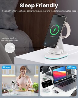 Foto 6 | Foto 6 | Cargador Inalámbrico Y Estación De Carga Aonimi 3 En 1 Para Iphone - Venta Internacional.