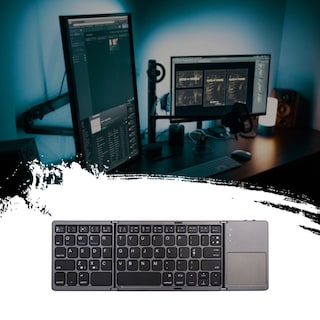 Foto 4 | Foto 4 | Teclado Táctil Plegable De Tres Pliegues Con Panel Táctil Mini Negro/blanco - Venta Internacional.
