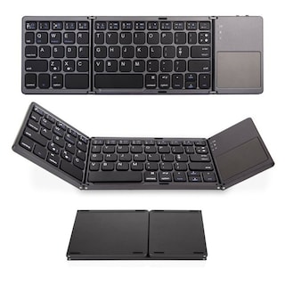 Foto 5 | Foto 5 | Teclado Táctil Plegable De Tres Pliegues Con Panel Táctil Mini Negro/blanco - Venta Internacional.