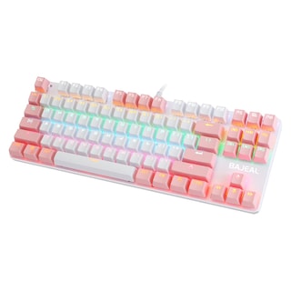 Foto 1 | Foto 1 | Teclado Mecánico Fkz Bajeal 87 Teclas Rgb Retroiluminado Blanco Rosa - Venta Internacional.