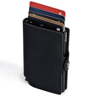 Foto 2 | Foto 2 | Tarjetero Tipo Cartera Y Monedero Limited Delgado Negro De Piel Vegana - Venta Internacional.