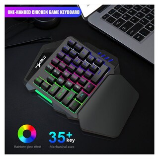 Foto 4 | Foto 4 | Juego De Teclado Mecánico Y Ratón Para Juegos 35 Teclas Una Mano - Venta Internacional.