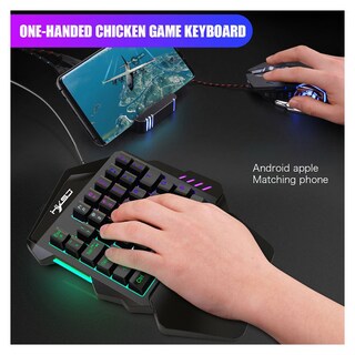 Foto 5 | Foto 5 | Juego De Teclado Mecánico Y Ratón Para Juegos 35 Teclas Una Mano - Venta Internacional.