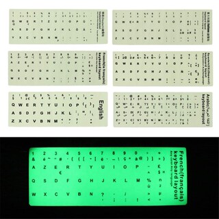 Foto 5 | Foto 5 | Pegatinas De Teclado N+b Luminosas (árabe Ruso Inglés Etc.) - Venta Internacional.