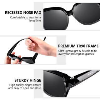 Foto 5 | Foto 5 | Gafas De Sol Paukis Over Glasses Tr90 Negras Polarizadas Uv400 - Venta Internacional.