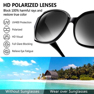 Foto 6 | Foto 6 | Gafas De Sol Paukis Over Glasses Tr90 Negras Polarizadas Uv400 - Venta Internacional.