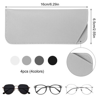 Foto 2 | Foto 2 | Funda Para Gafas Nqeuepn Funda De Piel Suave Para Gafas De Sol 4 Unidades - Venta Internacional.