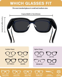 Foto 5 | Foto 5 | Gafas De Sol Fit Over Glasses Meeloog Polarizadas Para Mujer - Venta Internacional.