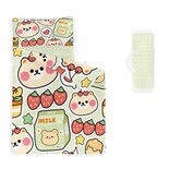 Alfombrilla Nap Mat Datura Home Strawberry Bear Con Almohada Extraíble De 3 A 7 Años - Venta Internacional.