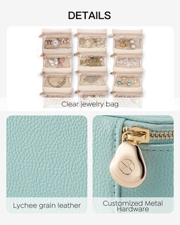 Foto 3 | Foto 3 | Organizador De Joyas Vlando Travel Con 12 Bolsas De Terciopelo  Color Azul Lago - Venta Internacional.