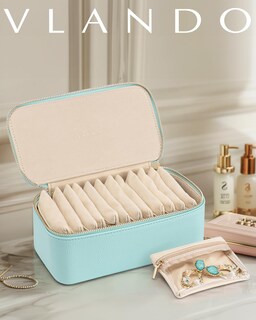 Foto 5 | Foto 5 | Organizador De Joyas Vlando Travel Con 12 Bolsas De Terciopelo  Color Azul Lago - Venta Internacional.