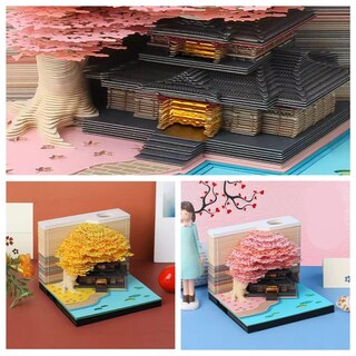 Foto 2 | Foto 2 | Calendario De Escritorio 2025 Con Luces Led Tallado En Papel 3d Rosa Castillo - Venta Internacional.