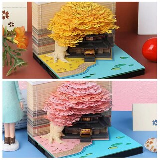 Foto 4 | Foto 4 | Calendario De Escritorio 2025 Con Luces Led Tallado En Papel 3d Rosa Castillo - Venta Internacional.