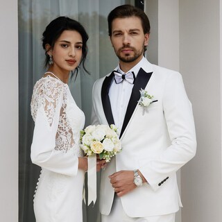 Foto 5 | Foto 5 | Chaqueta De Esmoquin Mage Para Hombre Con Un Botón Y Solapa Con Muescas Corte Ajustado - Venta Internacional.