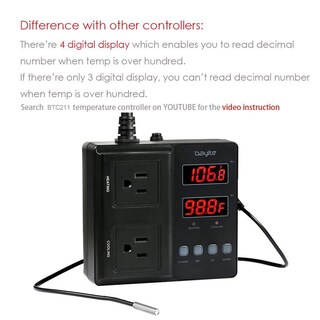 Foto 2 | Foto 2 | Controlador De Temperatura Bayite Btc211 1650w 15a 110v-240v - Venta Internacional.