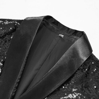 Foto 5 | Foto 5 | Chaqueta De Lentejuelas Higaki Z3519bk Para Mujer Manga Larga Corte Ajustado - Venta Internacional.