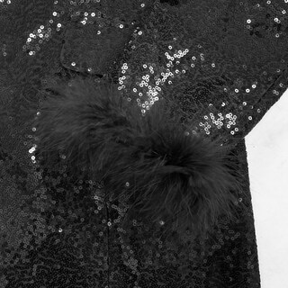 Foto 6 | Foto 6 | Chaqueta De Lentejuelas Higaki Z3519bk Para Mujer Manga Larga Corte Ajustado - Venta Internacional.