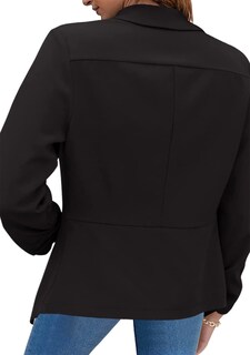 Foto 3 | Foto 3 | Chaqueta Tipo Blazer Bofeta Para Mujer Casual Manga Larga Negra 3xl - Venta Internacional.
