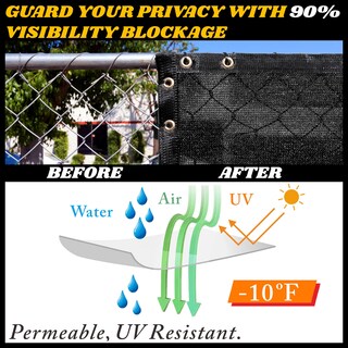 Foto 3 | Foto 3 | Valla De Privacidad Royal Shade Negra De 1 5 M X 3 7 M Con Corbatas - Venta Internacional.